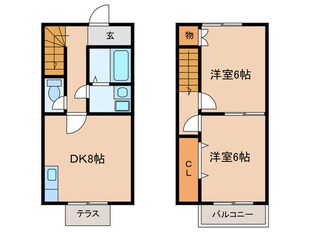 LAVENDERⅡ G棟の物件間取画像